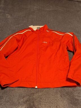 Nike Bright Red Track Jacket with White Piping